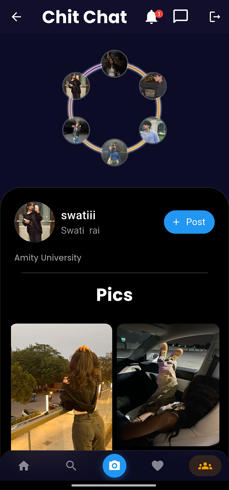 user personal profile